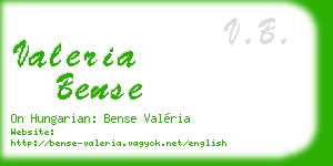 valeria bense business card